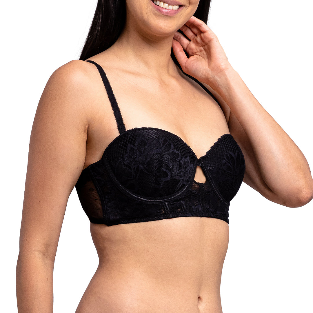Brasier strapless de peto largo con push up 25268L Lady Carnival