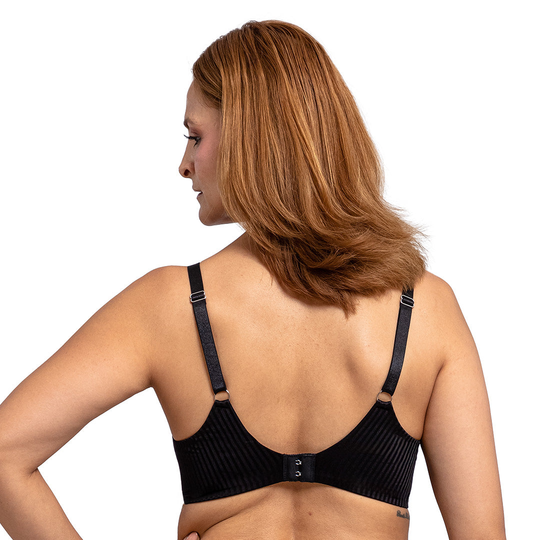 Brasier negro estampado de rayas sin varilla 25282 Carnival