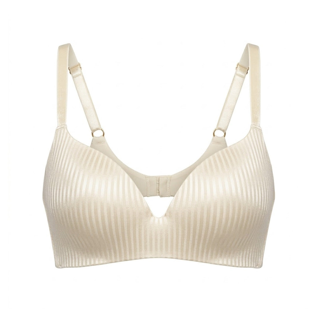 Brasier marfil estampado de rayas sin varilla 25282 Carnival