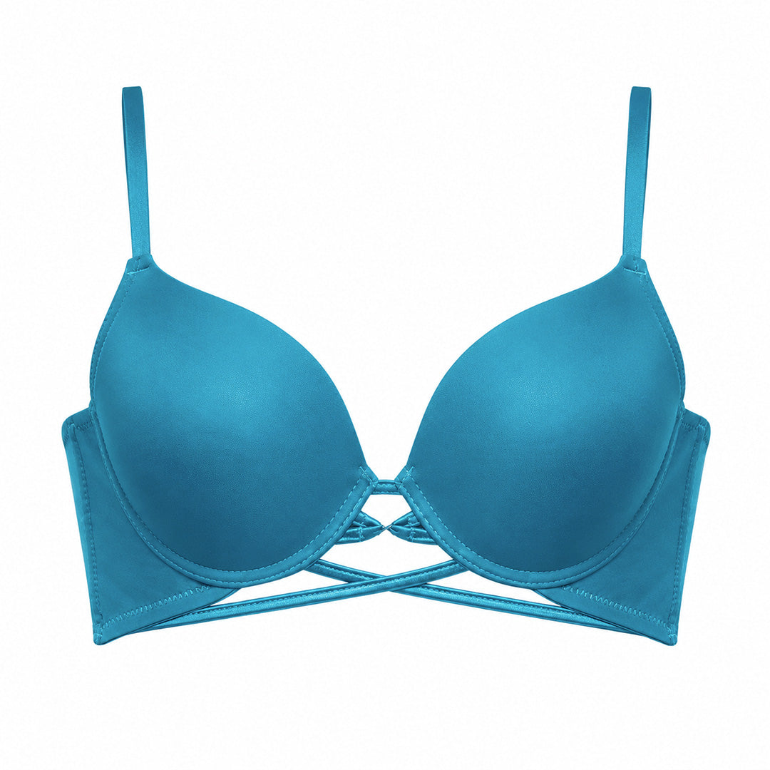 Brasier con varilla, ligero push up y tiras decorativas al frente 25295F Fashion