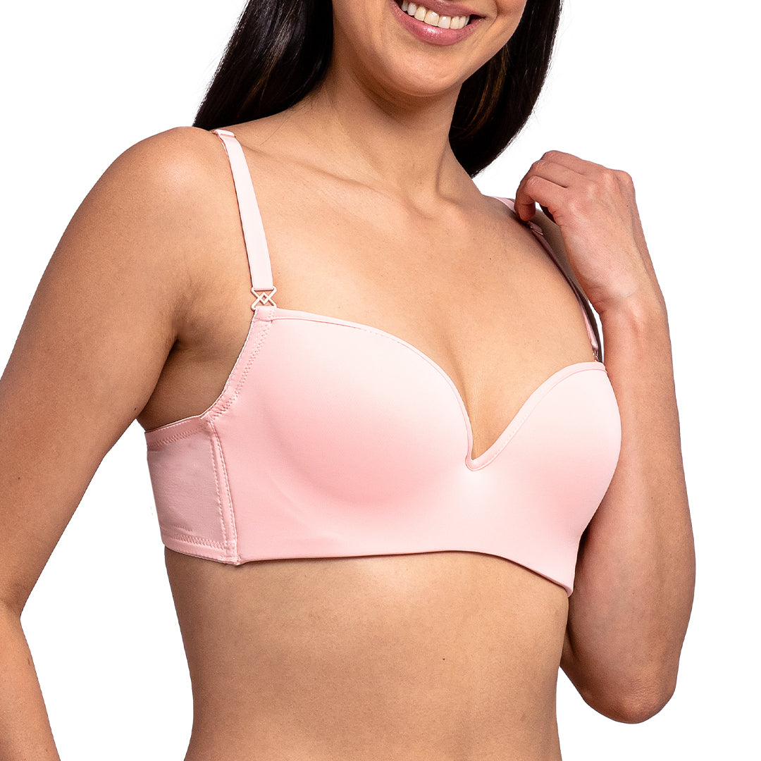 Brasier con varilla, copas triángulares y pads removibles 25300F Fashion
