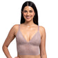 Bralette sin varilla, copas triángulares y pads removibles 25304F Fashion