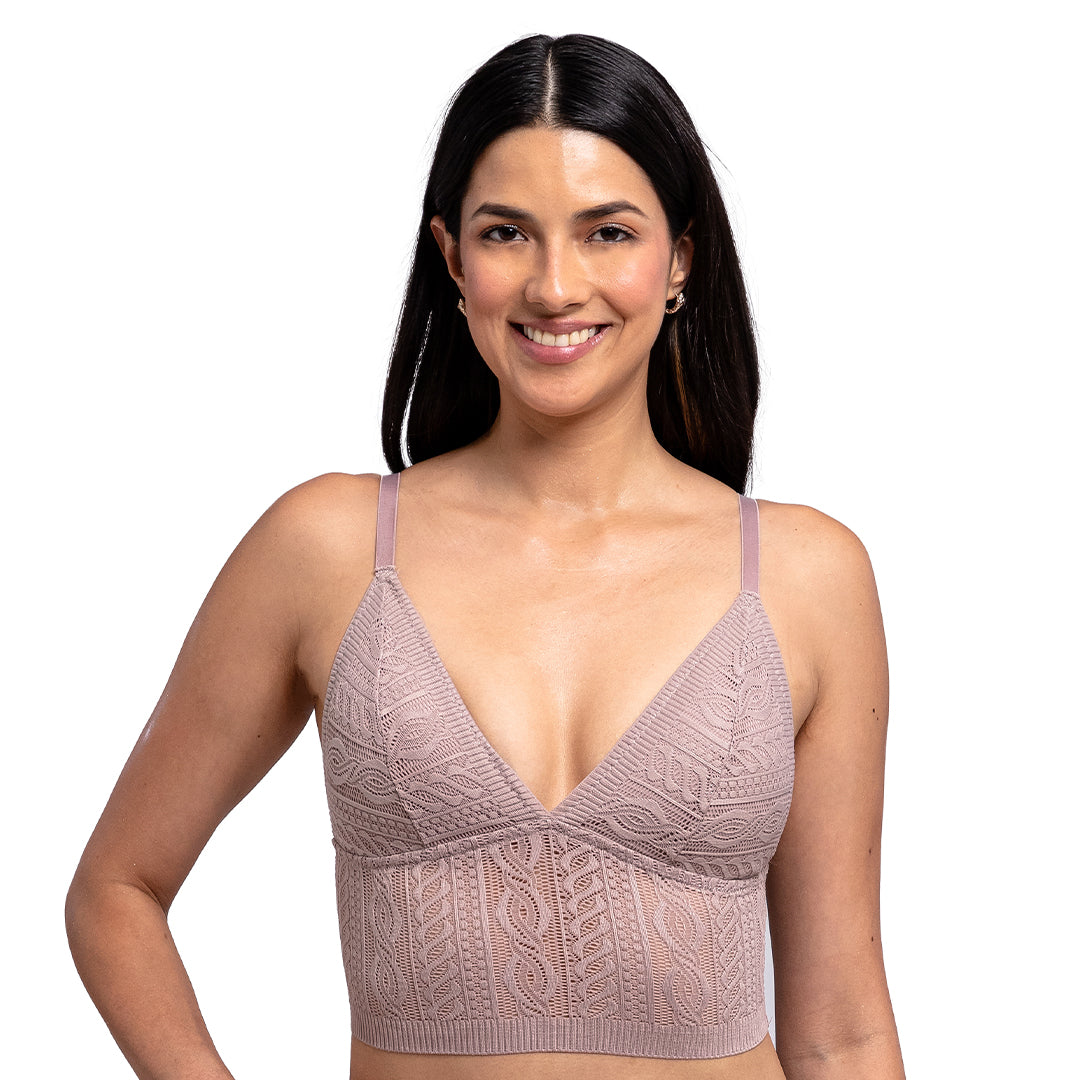 Bralette sin varilla, copas triángulares y pads removibles 25304F Fashion
