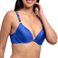 Brasier azul con varilla, broche al frente, ligero push up 25308F Fashion
