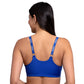 Brasier azul con varilla, broche al frente, ligero push up 25308F Fashion