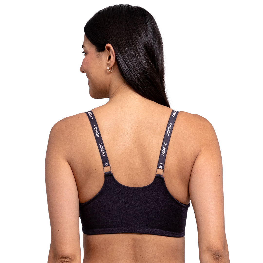 Brasier con varilla broche al frente y ligero push up 25308F Fashion