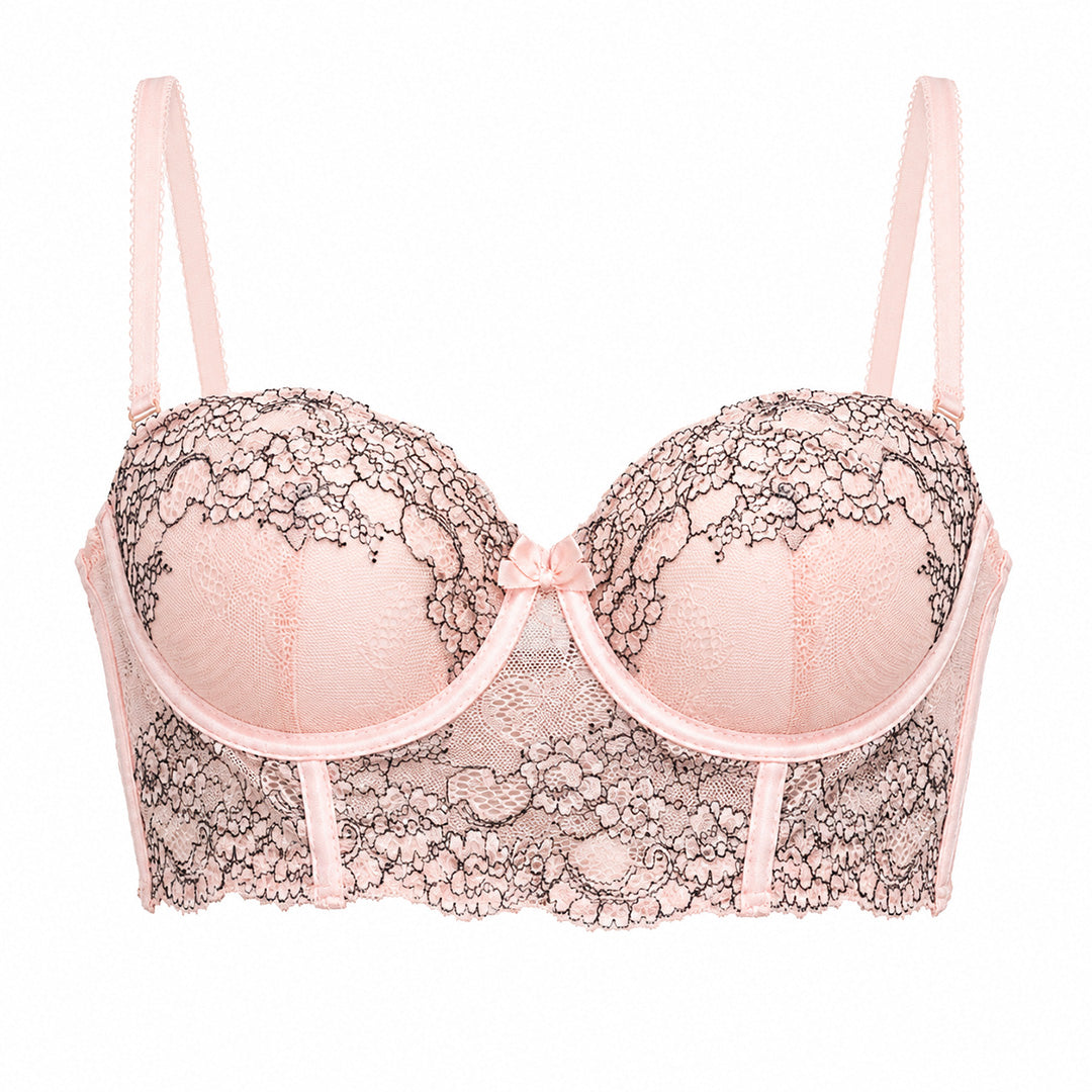 Brasier strapless con push up de peto largo 25337L Lady Carnival