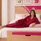 Pijama roja de manga larga con cuello clásico 3057PJ