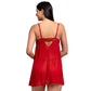 Baby doll rojo de mesh detalles en contraste 3118 Carnival