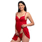 Baby doll rojo de mesh detalles en contraste 3118 Carnival