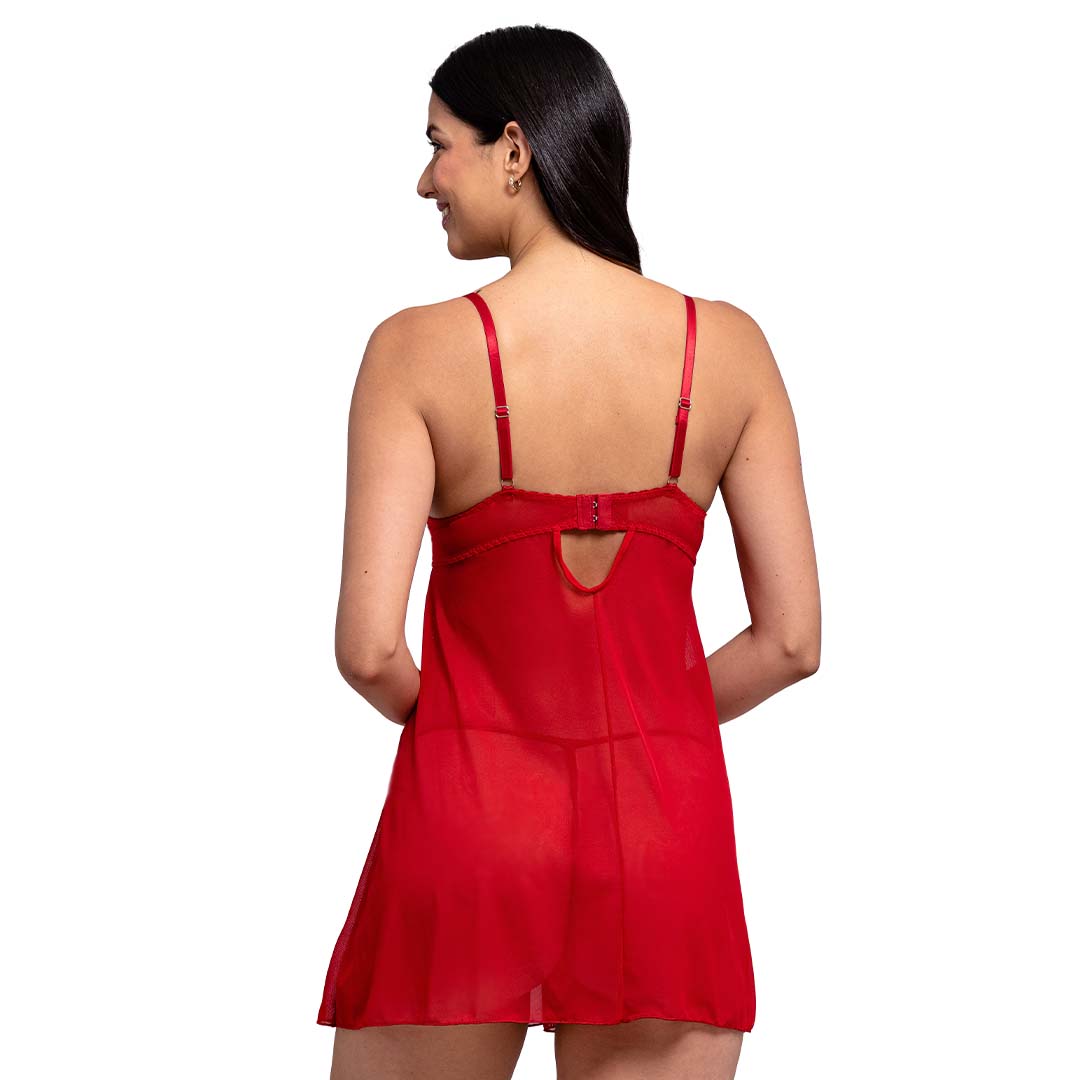 Baby doll rojo con copa de gota 3185 Carnival