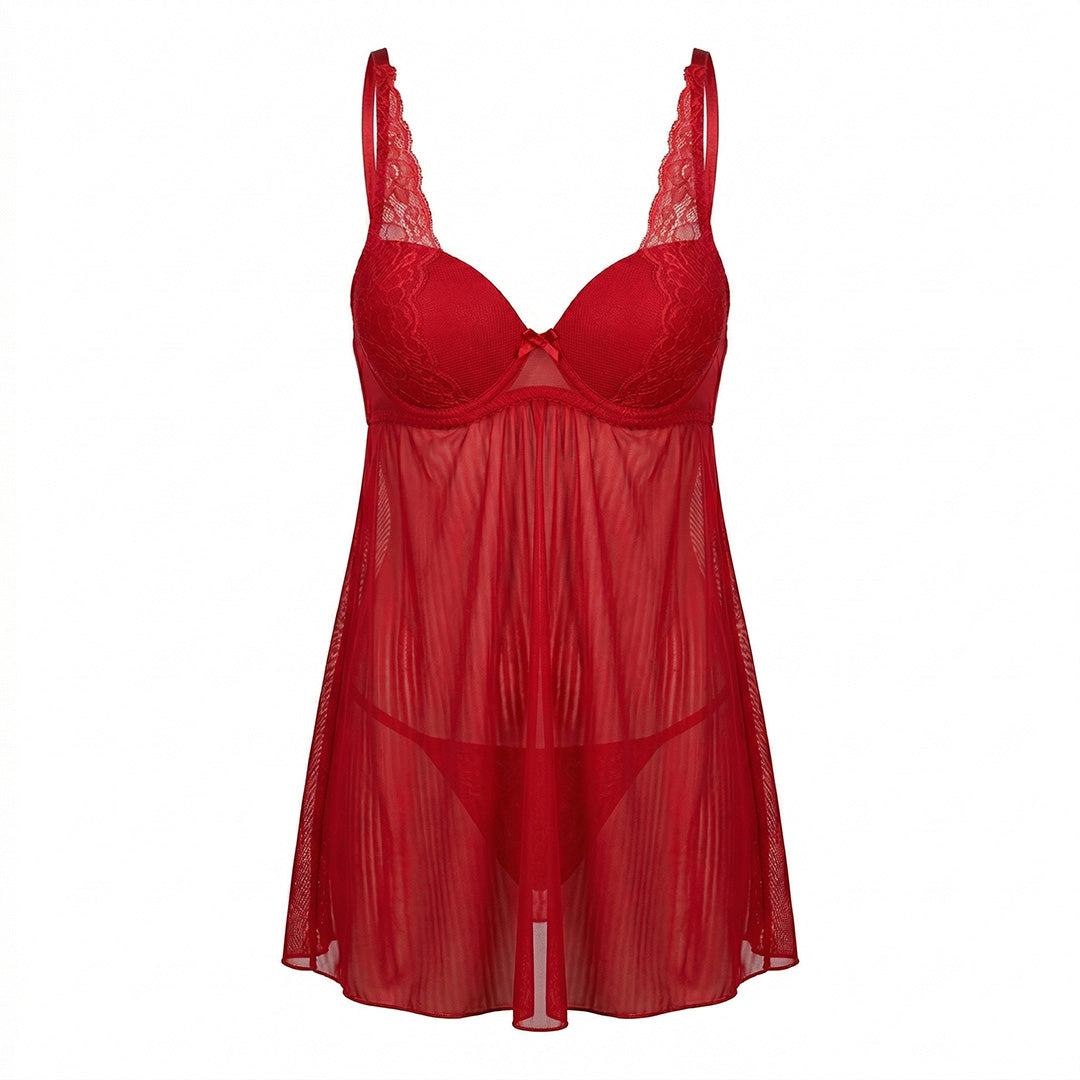 Baby doll rojo con copa de gota 3185 Carnival