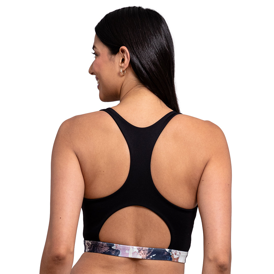 Top de espalda cruzada con pads removibles 4010F Fashion