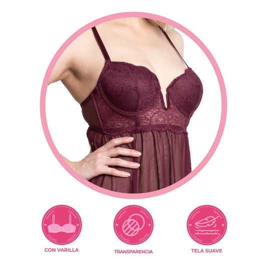 Baby doll con escote profundo  4740 Lady Carnival Carnival