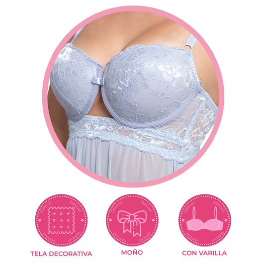 Baby doll con encaje 4741 Lady Carnival Carnival Lenceria