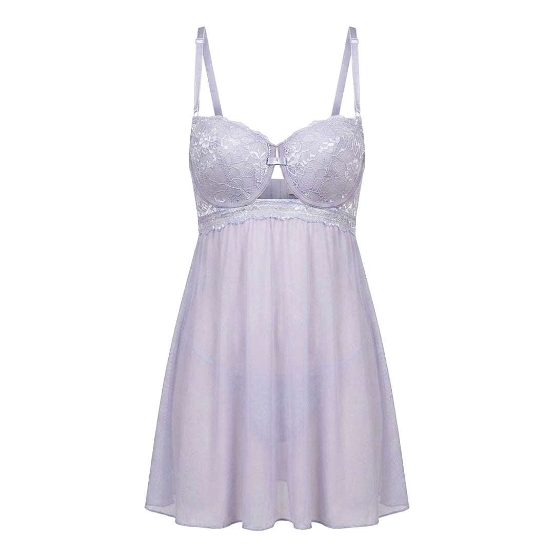 Baby doll lila con encaje 4741 Lady Carnival