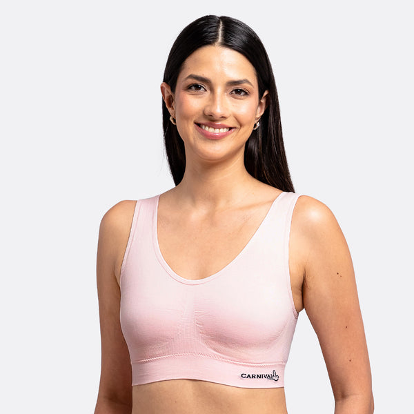 Top rosa seamless con pads removibles 4994 Carnival