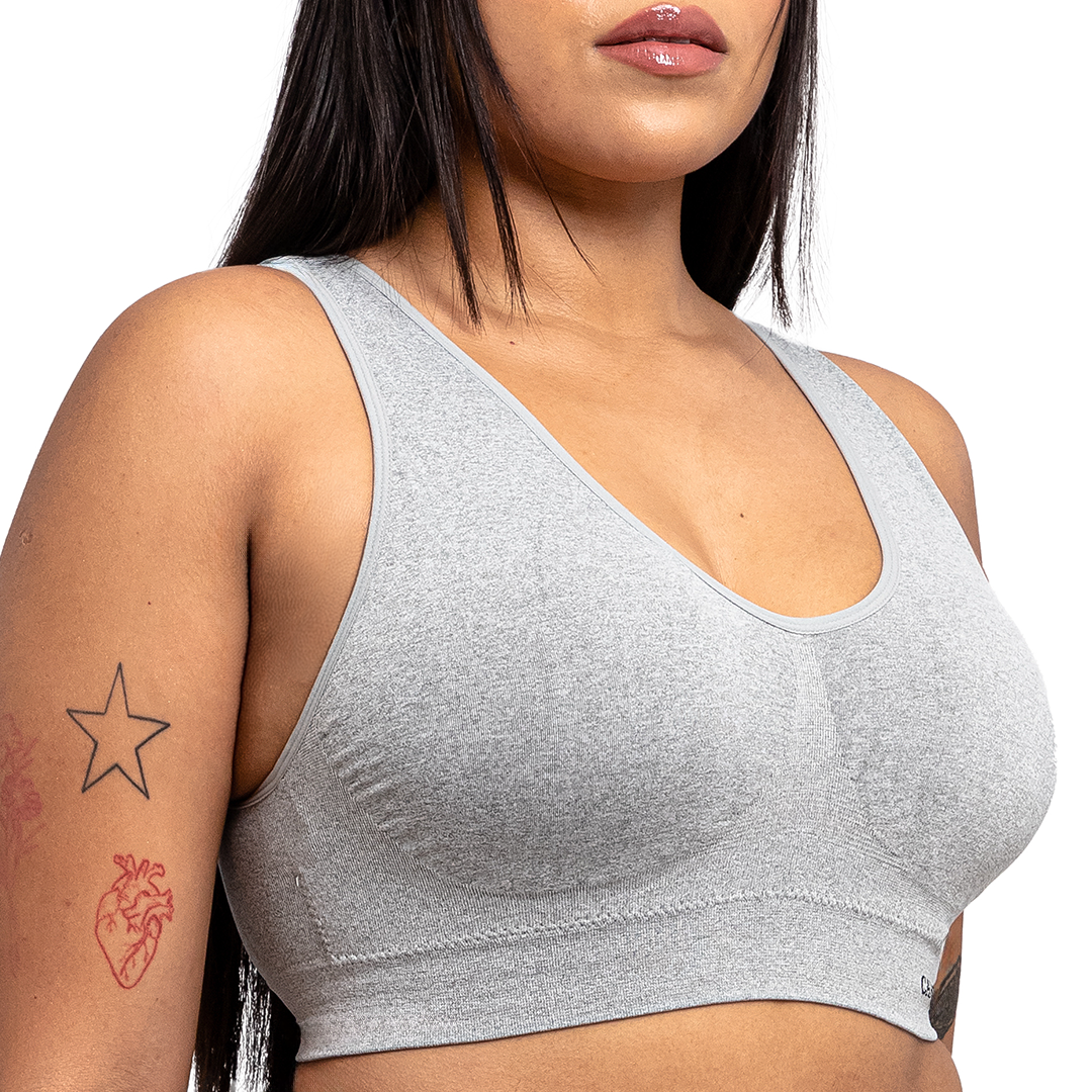 Top seamless jaspeado con pads removibles 4994 Carnival