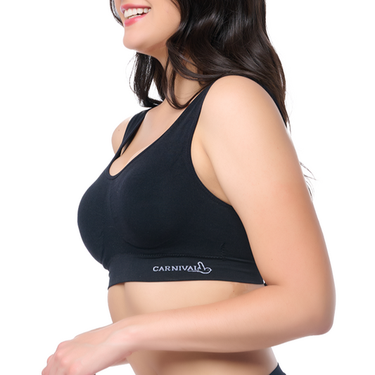 Top seamless con almohadillas removibles negro 5350 Carnival Carnival