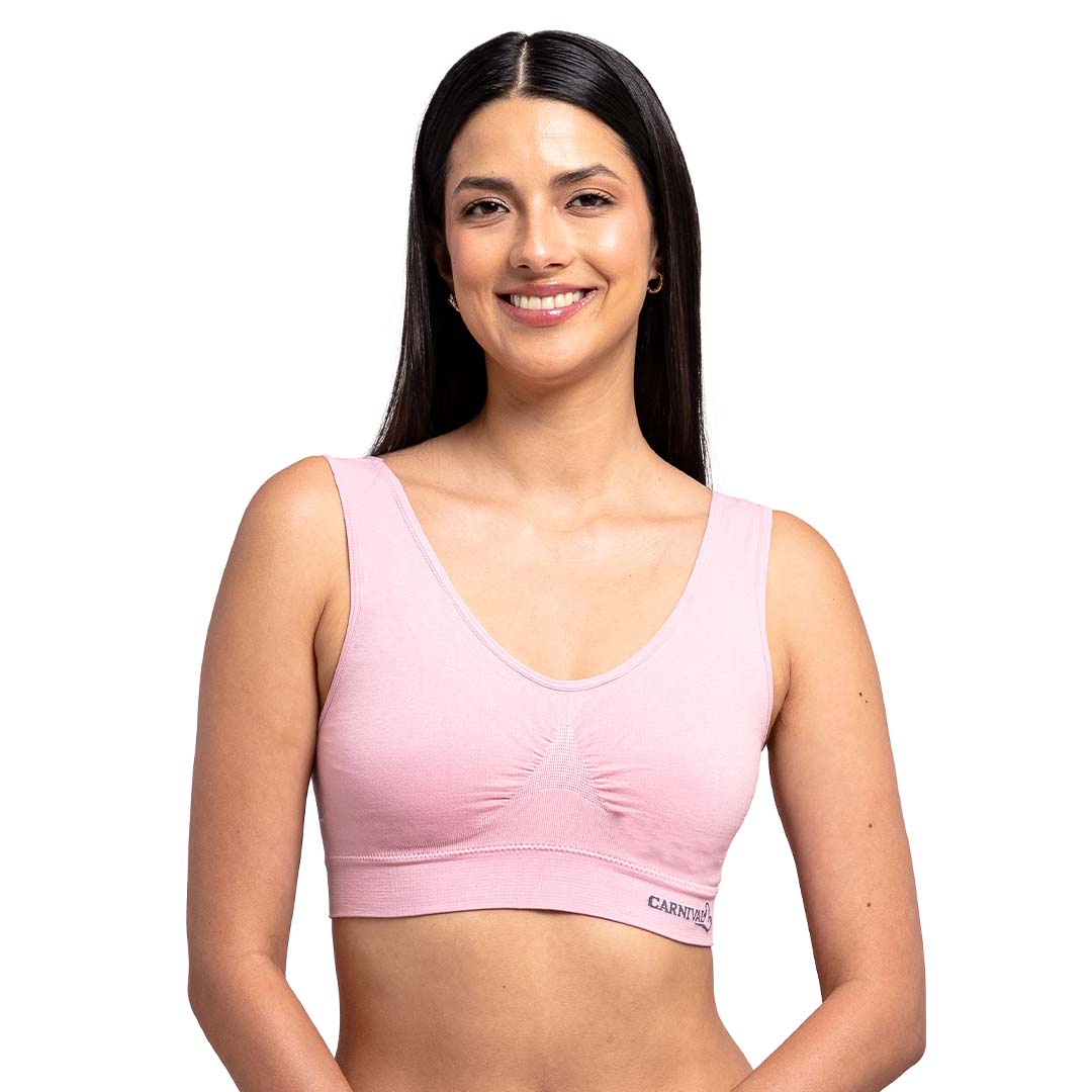 Top seamless con almohadillas removibles  rosa 5360 Carnival.