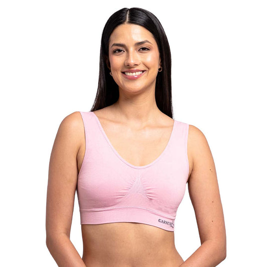 Top seamless con almohadillas removibles  rosa 5360 Carnival.
