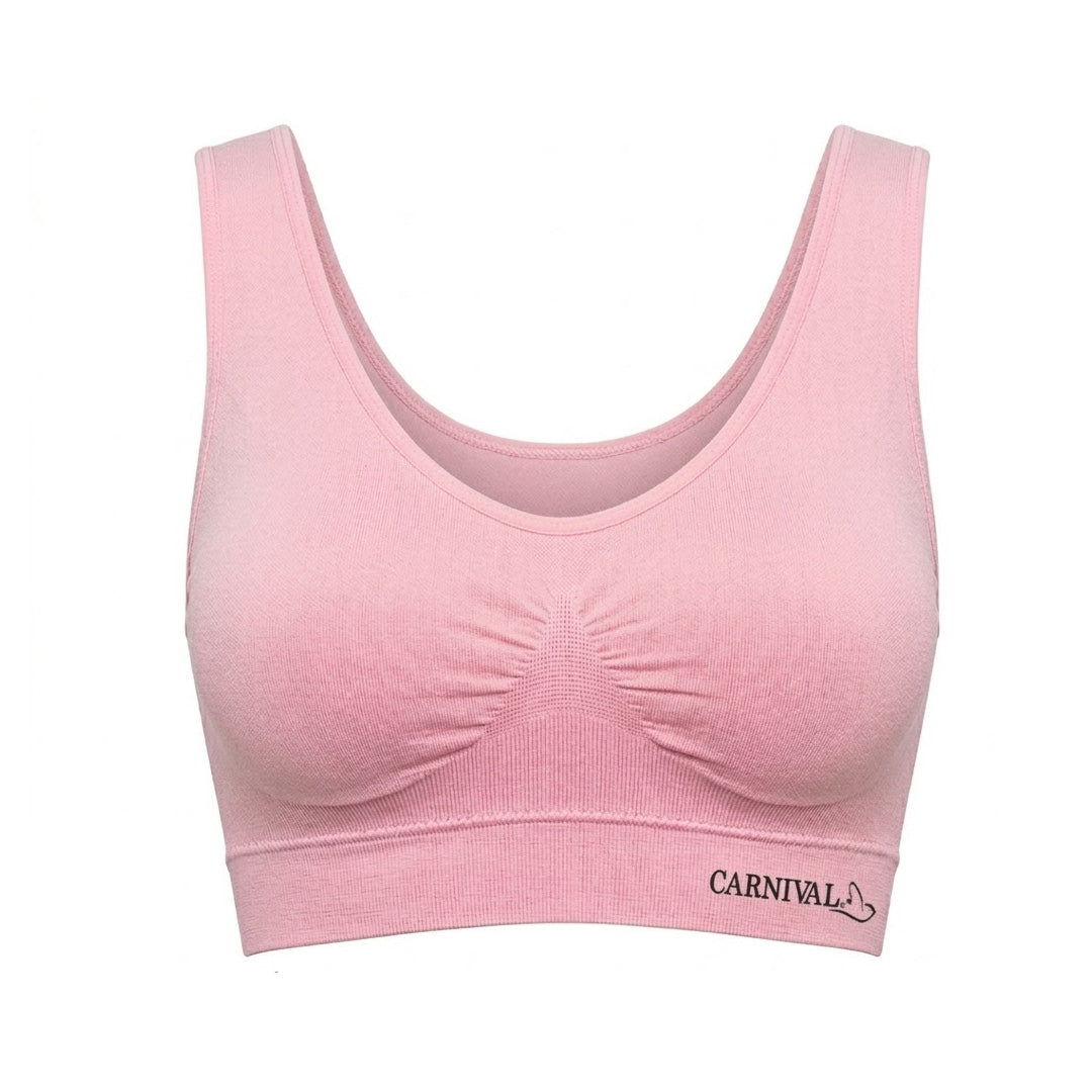 Top seamless con almohadillas removibles  rosa 5360 Carnival.