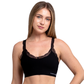 Top negro seamless con detalles de encaje 5363 Carnival