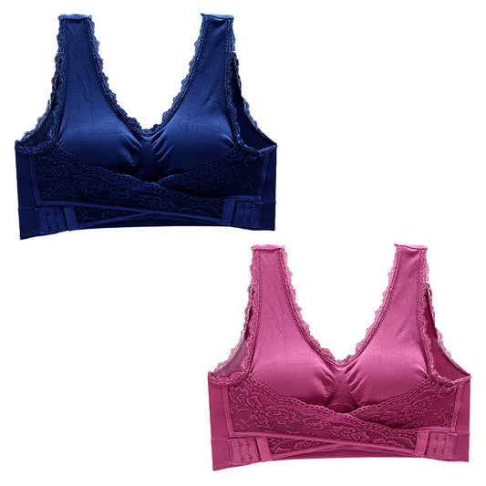 Set de 2 tops seamless con detalles de encaje 5407 Carnival Fashion