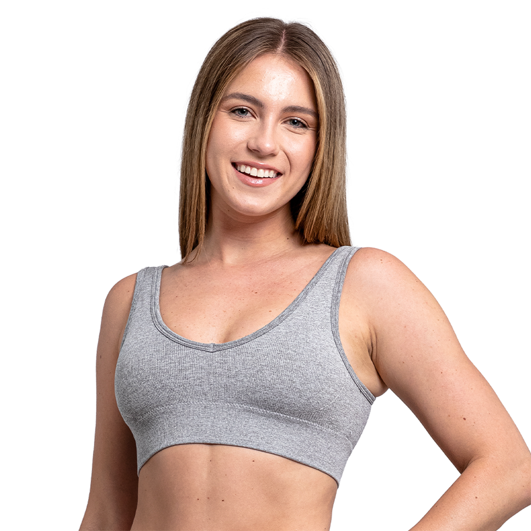Top seamless gris con pads removibles 5803 Carnival