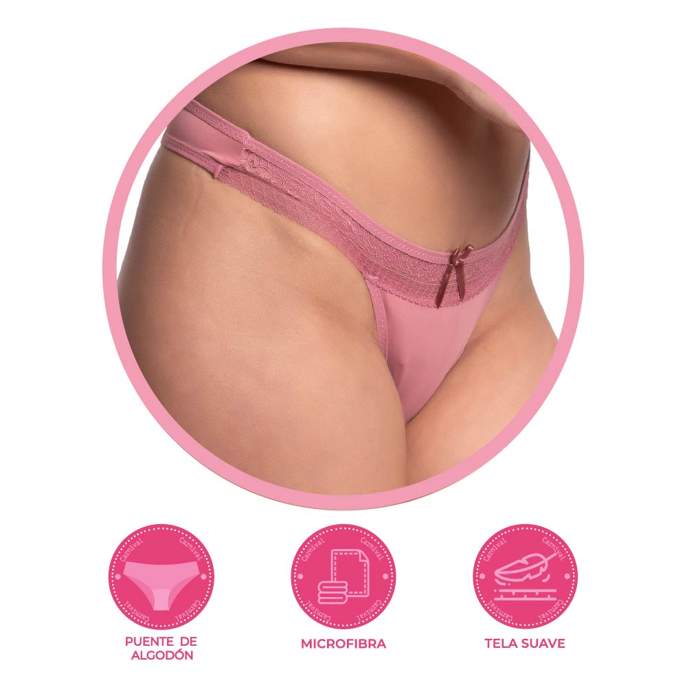 Tanga rosa coordinable lisa 64397 Carnival Carnival