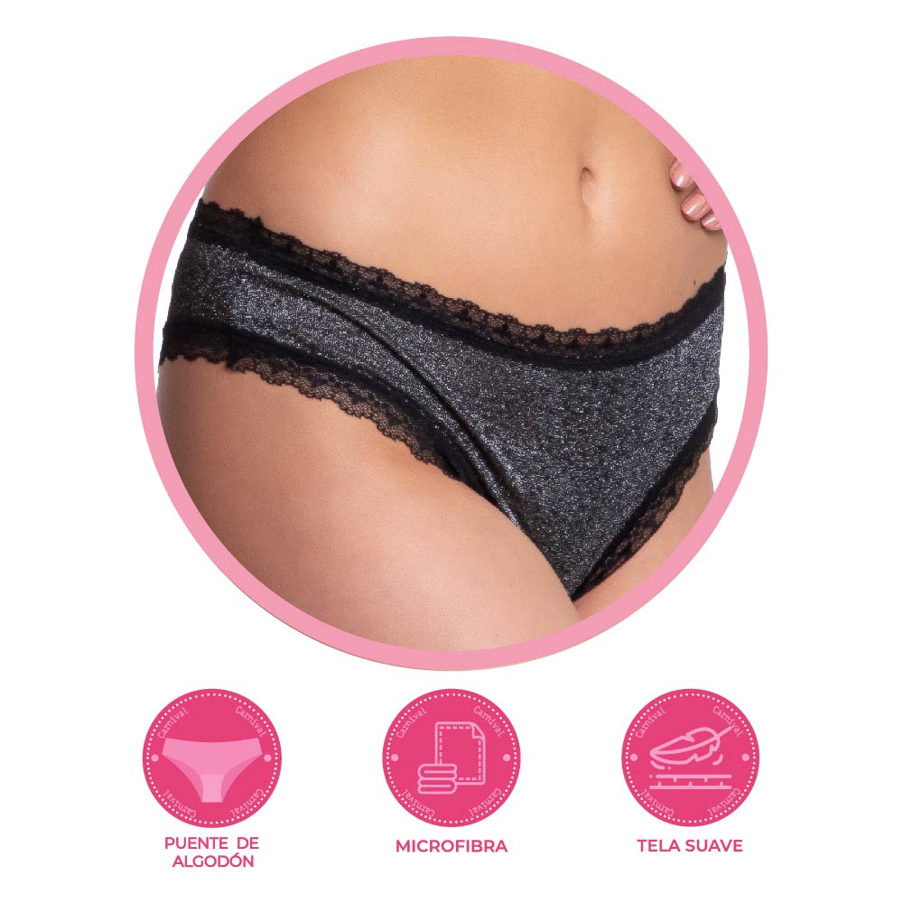 Tanga coordinable con glitter 64900 Carnival Fashion