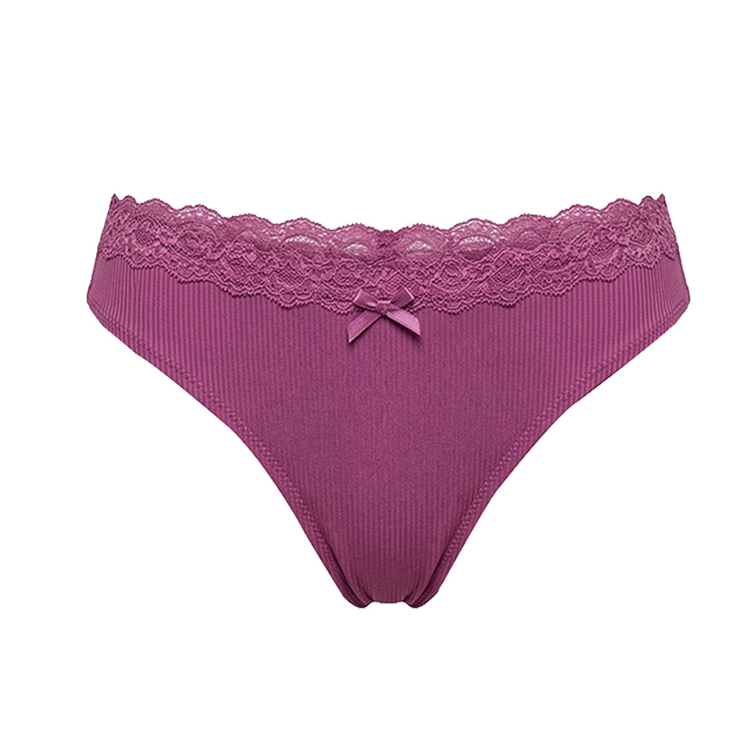 Tanga con detalles de encaje en elástico 65180L Lady Carnival