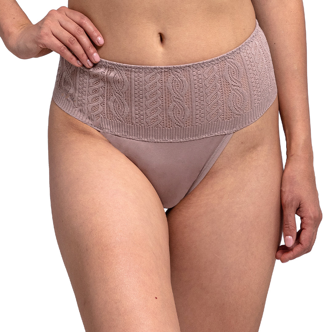 Tanga con detalles de encaje 65304F Fashion