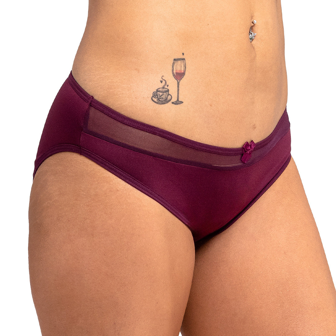 Panty básica con detalle de mesh 72072 Carnival