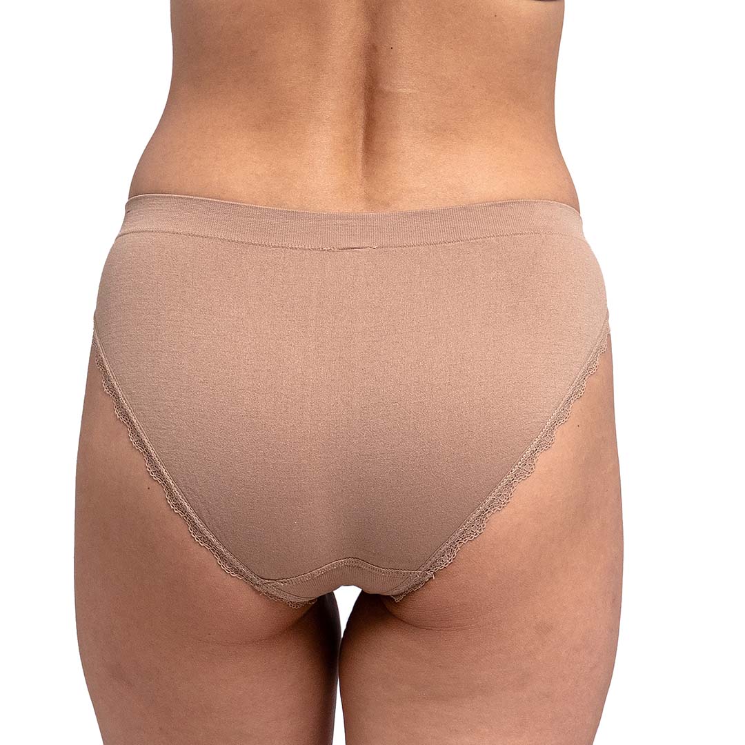 Bikini de corte alto en seamless tabaco 73787 Carnival