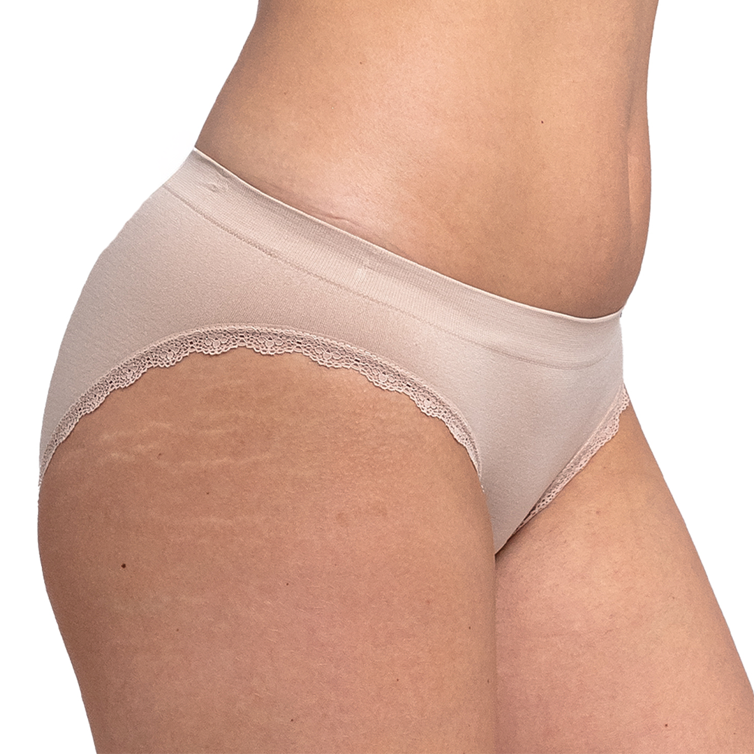 Bikini de corte alto en seamless moka 73787 Carnival