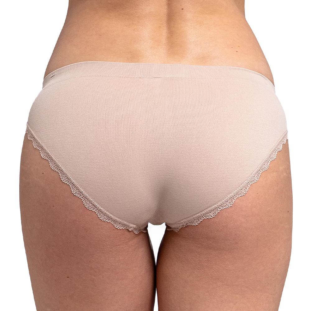 Bikini de corte alto en seamless moka 73787 Carnival