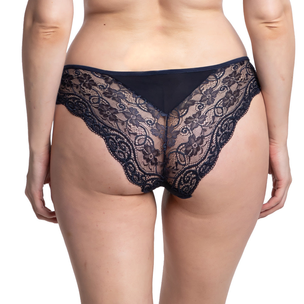 Panty azul coordinable con encaje 73973 Carnival Carnival Lenceria