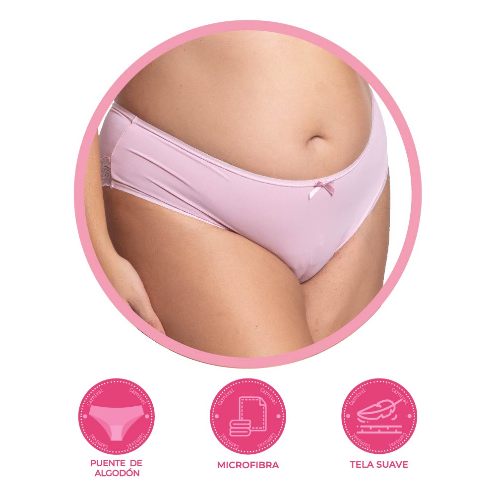 Panty rosa coordinable de talla extra 74006 Carnival Carnival