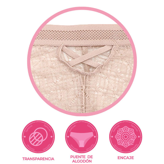 Pantie coordinable con encaje 74376 Lady Carnival Carnival