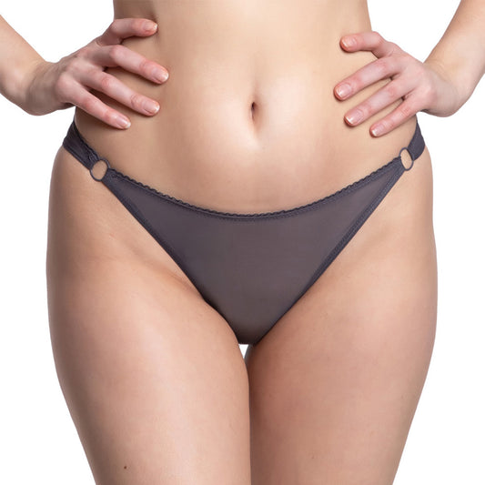 Panty coordinable gris con transparencias 74394 Carnival