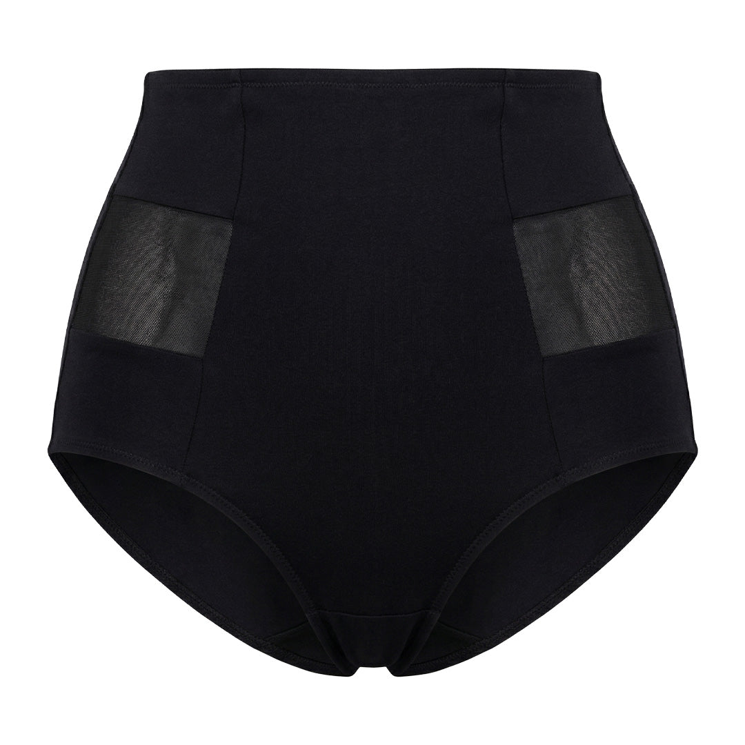 Pantaleta negra con control abdominal 74871 Carnival