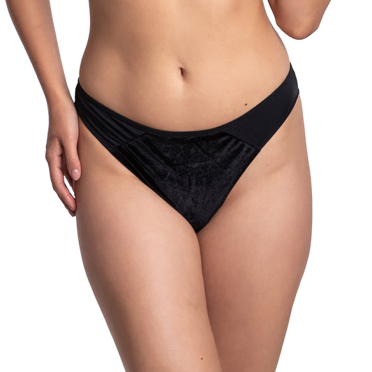 Tanga coordinable efecto terciopelo 74949 Carnival Fashion