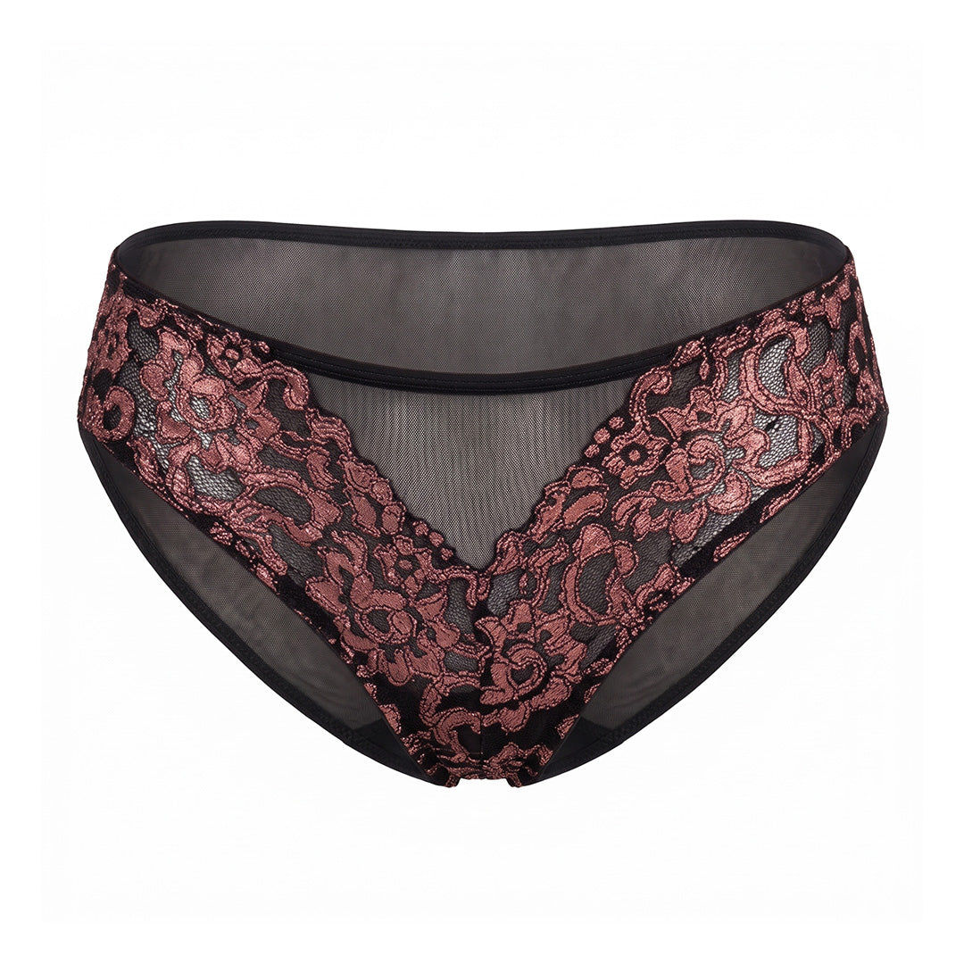 Panty de mesh y detalles de encaje 75048L Lady Carnival