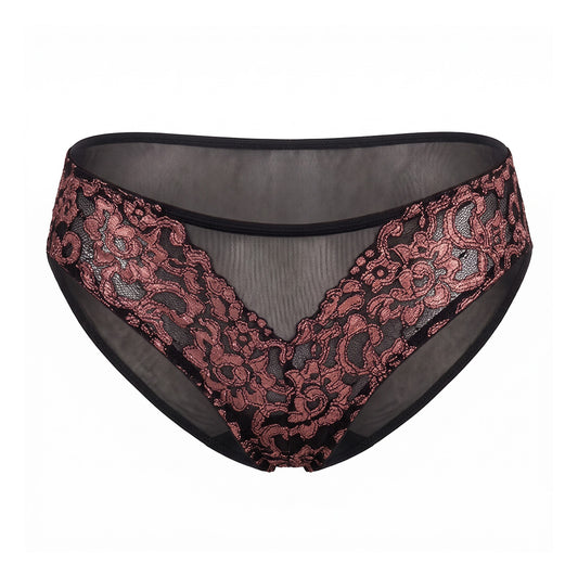 Panty de mesh y detalles de encaje 75048L Lady Carnival