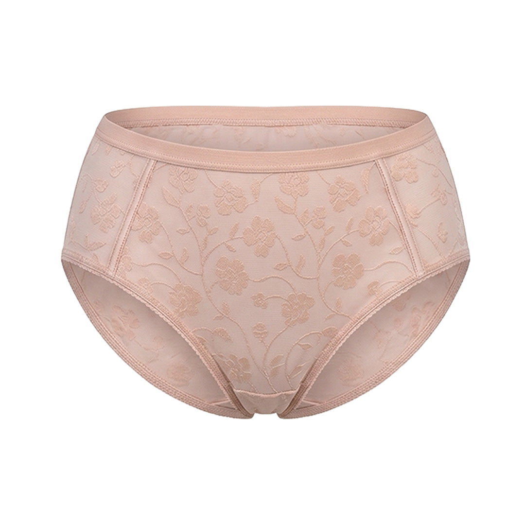 Panty de mesh con detalles de flores en terciopelo 75096L Lady Carnival
