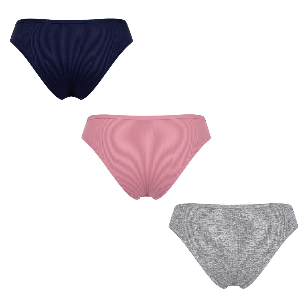 3 pack de panty acanalada 75121 Carnival