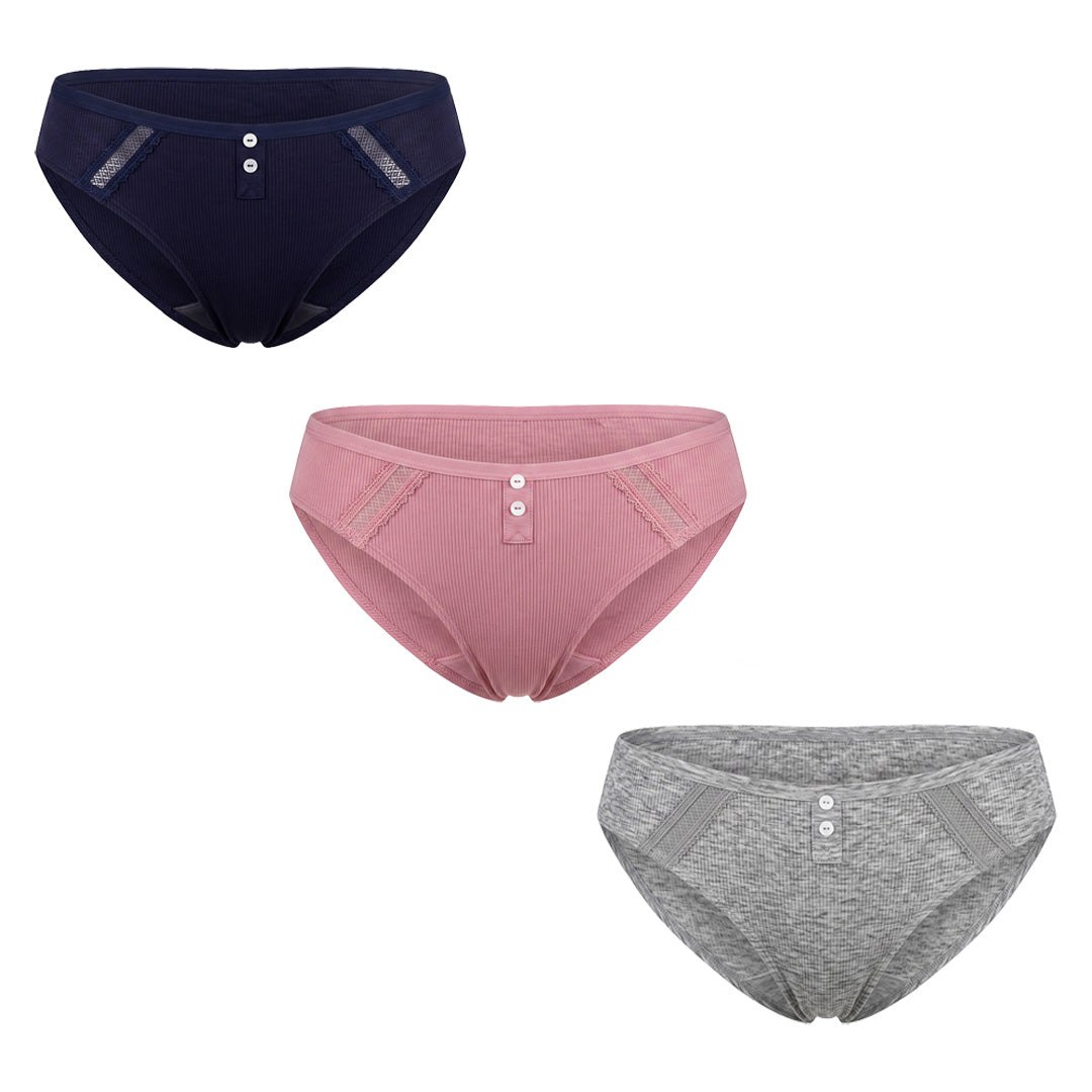 3 pack de panty acanalada 75121 Carnival