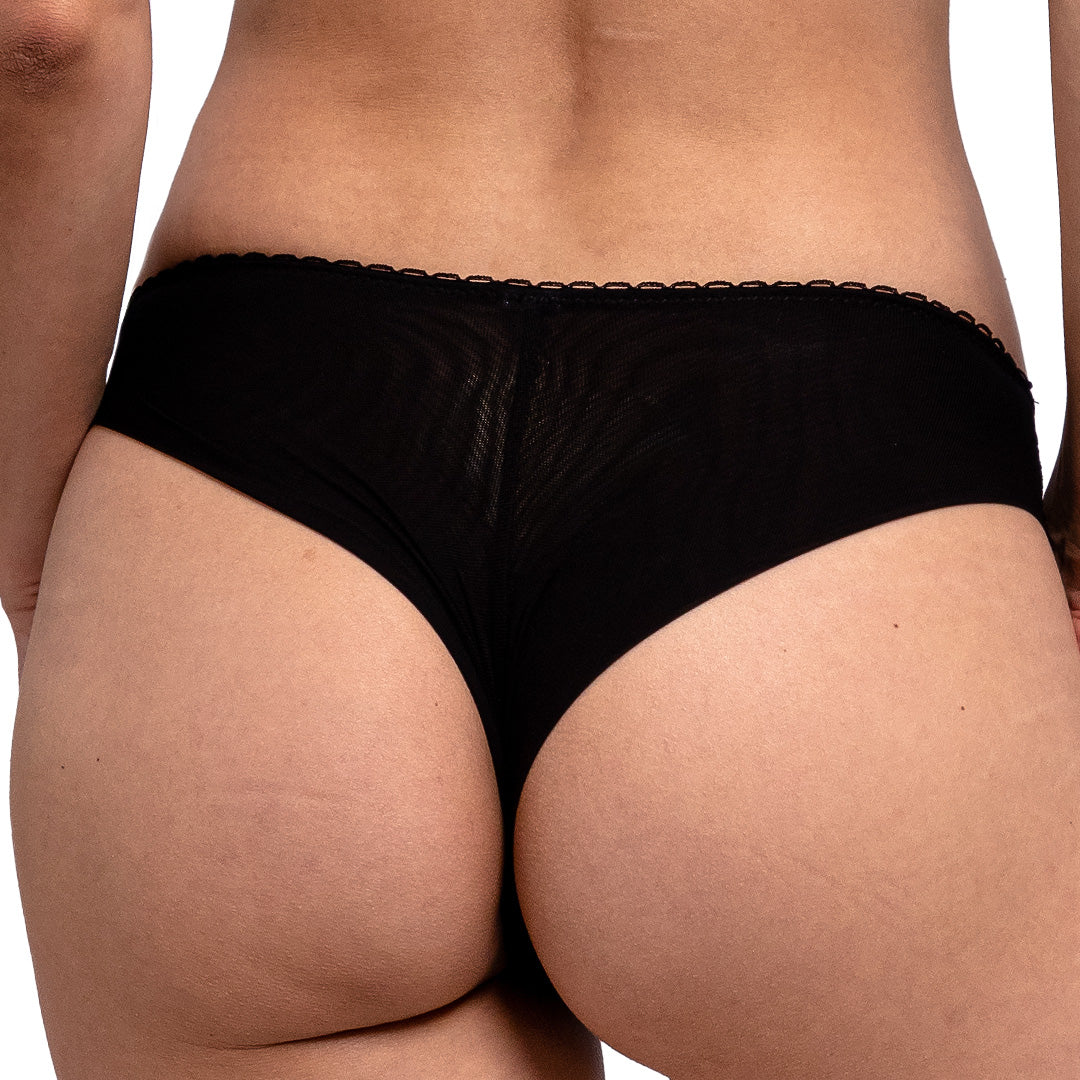 Panty con encaje y mesh 75174F Fashion