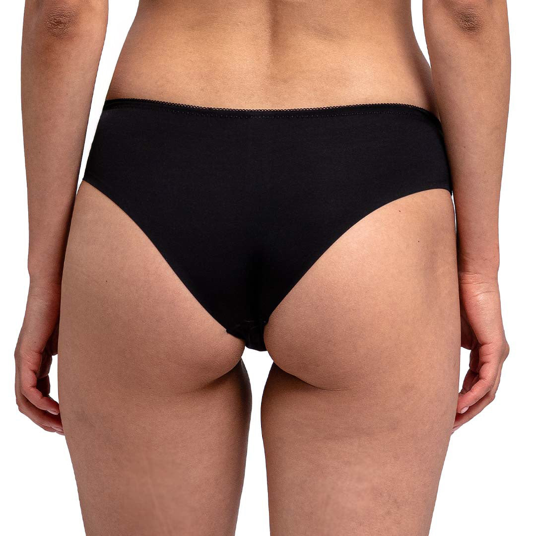 Panty básica negra corte láser 75194F Fashion